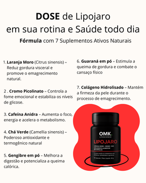Lipojaro – Suplemento Alimentar em Cápsulas com Ingredientes Naturais – 60 Cápsulas